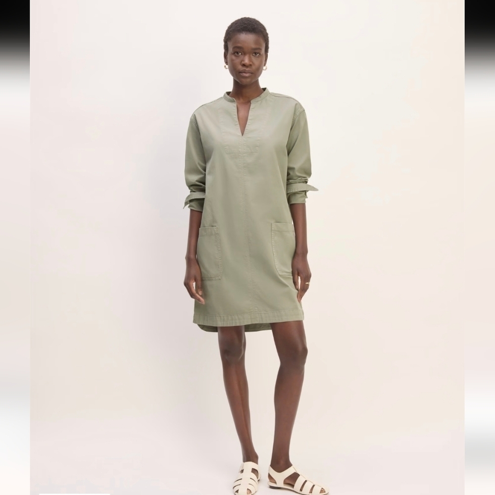 Everlane - The Long-Sleeve Utility Mini Dress;